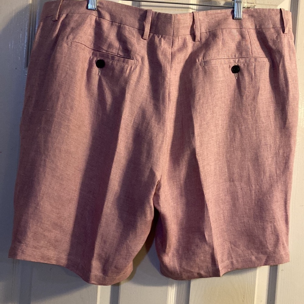 Burberry Mens Linen Golf Shorts Pink Heather Size 48 - Picture 8 of 9